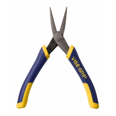 IRWIN Vise-GripÂ® Flat Nose Pliers, 5-1/4 in. Long, Spring Loaded, No Wire Cutter, Molded Grips 2078945